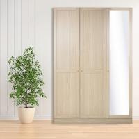 ราคา Big-hot DELICATO ตู้เสื้อผ้า 3 ประตู 1 บานกระจก รุ่นบอสตัน ขนาด 119x56x179 ซม.สีบีช สินค้าขายดี (27674725401)