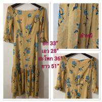 ราคา เดรสยาวปาดไหล่ มือ2 งานป้าย (4935108424)