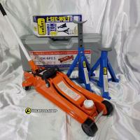 ราคา ถูกที่สุด!!! แม่แรง 2.5 ตัน OKURA + ขาตั้ง แบบพับได้ 3 ตัน [ เหมาะกับพกพา ] ยี่ห้อ SMART สมาร์ท ตะเข้ยกรถ ตะเข้ ขาค้ำ (8207915208)