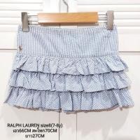 ราคา กระโปรงเด็ก RALPH LAUREN แท้100% ลายทางสีฟ้าขาว ระบายน่ารักๆค่ะ ไซส์ 8(7-8Y) (24302818034)