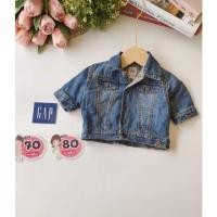 ราคา เสื้อคลุมยีนส์แขนสั้นมือสองเด็กอายุ1-2ขวบแบรนด์Gap (21741342942)