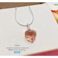 ราคา จี้เงินแท้ หัวใจ CRYSTAL SWAROVSKI ประดับเพชร cz สีพีช ส้มๆ นิดนึงคะ เวลาโดนแสงเล่นแสงดีมากๆ ค่ะ : JS0439 (25615717462)