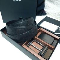 ราคา Set เข็มขัด ผู้ชาย Coach สีดำ ลายนูน แท้ outlet มี2 หัว สลับใช้ได้ ของขวัญ สุดคุ้ม วาเลนไทน์ (9714364409)