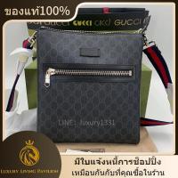 ราคา ซื้อจากฝรั่งเศส มีใบเสร็จGucci กระเป๋า GG BLACK SMALL MESSENGER BAG การรับประกันสองปี ของแท้ (27377592247)