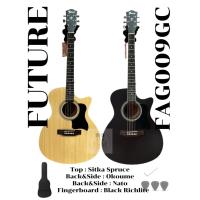 ราคา Future กีต้าร์โปร่ง ชายเว้า 41" Acoustic Guitar Cutaway 41" รุ่น FAG009GC พร้อมกระเป๋า ปิ๊ก3ชิ้น ประแจ (28655632275)