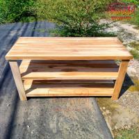 ราคา HNGM ชั้นวางของไม้สัก 100*40 สูง 50 ซม. งานไม้สักแท้ (ยังไม่ทำสีใดๆ) (27061290275)