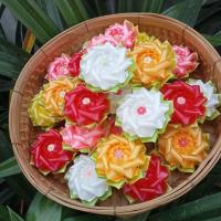 ราคา โปรยทาน ตัวเปล่า ดอกบัวบุญนาค คละสี (1ชุด 25 ชิ้น 125 บาท ) (24511826023)