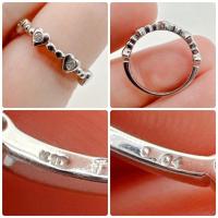 ราคา แหวนทองคำขาว ทองแท้ 10K แต่งเพชรแท้ ไซส์ 48 (25072036677)