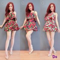 ราคา ราคา 290 บาท Vip : 260.- (ดอกไม้)(ดอกไม้)(ดอกไม้)(ดอกไม้) จั้มสูท ลายดอกทิวลิป สายเดี่ยว ทรงระบาย เอ (17691790)