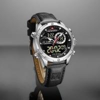 ราคา Naviforce นาฬิกาข้อมือผู้ชาย รุ่น NF9208 สายหนัง กันน้ำ แสดงเวลา 2 ระบบ ของแท้ 100% (18895114751)