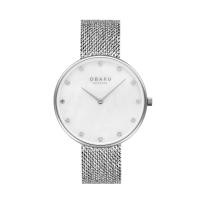 ราคา Obaku (โอบากุ) นาฬิกาผู้หญิง Glans ระบบควอตซ์ สายถักสเตนเลสสตีล ขนาดตัวเรือน 36 มม. (23658907541)