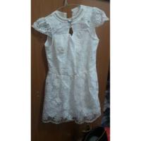 ราคา เดรส ลูกไม้สีขาวตกแต่งมุก (90848271)