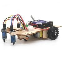 ราคา ชุดของเล่นไม้ประกอบหุ่นยนต์เดินตามเส้น Line Follower Robot อย่างง่าย ของเล่นเพื่อการเรียนรู้ (16959614545)