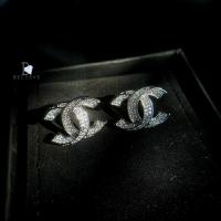 ราคา ต่างหูเพชรฝั่ง พรีเมี่ยมไขว้นูนติดหู [DB14] (24126170388)