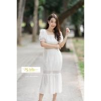 ราคา หางปลา เดรสยาวสีขาวหางปลา (8154558994)