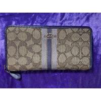 ราคา Coach กระเป๋าสตางค์คุณสุภาพสตรี สีม่วง ครีม (15412533918)