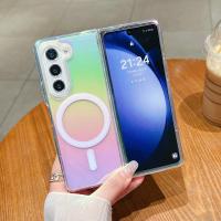 ราคา เปลือกแม่เหล็กสีรุ้งไล่โทนสีสวยงาม Samsung galaxy Samsung Z Fold 4 Z Fold 3 Z Fold 5 Z Fold 6 case (28653014411)