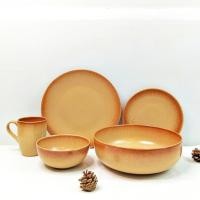 ราคา ถ้วย จาน ถ้วยเซรามิค ขนาด 5.5-9 นิ้ว สีส้มพั้นช์ จานกระเบื้อง ชุดจานชาม สไตล์มินิมอล เข้าไมโครเวฟได้ (28503228278)