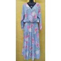 ราคา เดรสวันแม่ สวยๆหวานๆ เดรสสีฟ้าตัดลายดอกไม้สีชมพูสีขาว แขนทำได้ทั้งยาวและสามส่วน เอวยางยืด แต่งชายกระโปรงเป็นผ้าต่อ4 ชั้น (24210337124)