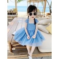 ราคา เสื้อผ้าเด็ก, ชุดสลิงเด็กผู้หญิง, ชุดฤดูร้อนสำหรับเด็ก, สาวน้อย, ผ้าโปร่งตาข่าย, ไหมพรมฟูฟ่อง, สไตล์ฝรั่ง, กระโปรงระบายอ (3009398878)