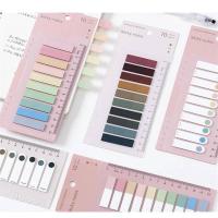 ราคา Morandi Color Sticky Notes ins Style PET Loose-leaf Index Notes Set Color Student n Times Stickers Solid Color Sticky Notes (29476525862)