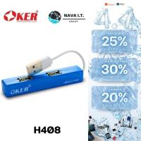 ราคา มีส่งด่วน OKER H-408 BLUE 4 PORTS USB HUB V2.0 รับประกัน 1ปี (20076823006)