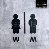 ราคา ป้ายห้องน้ำน่ารักชายหญิง W,M ป้ายสัญลักษณ์ห้องน้ำ ป้ายห้องน้ำเด็ก สไตล์โมเดิร์น มินิมอล,Designfac (26602236446)