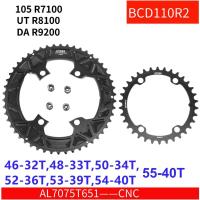 ราคา ใบจานหน้าจักรยาน 110bcd สําหรับ Shimano 105 R7100 UT R8100 DA R9200 Road Bike Round 55-40T 52-36T 53 39T 54 40T 50-34 48-33T 46-32T (16899239807)