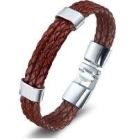 ราคา nn_braceletสายรัดข้อมือ RASTACLAT รหัส 165 กำไลข้อมือหนังถักเส้นเล็กสีน้ำตาลรวมสามเส้น ประดับเลสเงิน (965034956)