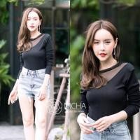 ราคา เสื้อครอปซีทรู (817292508)