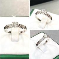 ราคา แหวนเพชรแท้ เกรดพรีเมียม ทองคำขาว18K (25278148108)