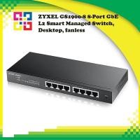 ราคา ZYXEL GS1900-8 8-Port GbE L2 Smart Managed Switch, Desktop, fanless (28602414479)