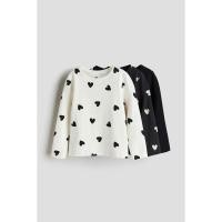 ราคา H&M(เอชแอนด์เอ็ม) เสื้อแขนยาวแพ็ค 3 ตัว Girls 3-pack long-sleeved tops 0575156_11 (28325818980)