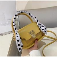 ราคา *กระเป๋าสะพายแฟชั่นเวอร์ชั่นเกาหลี ขนาดเล็กน่ารักใหม่ ๆ กับผ้าพันคอไหมลายจุด，การผสมผสานศิลปะอินเทรนด์ มีให้เลื (8854054872)