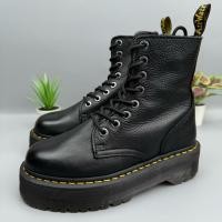 ราคา SZ.38 Dr.Martens JADON Black มือสองของแท้ รองเท้าบูทพื้นสูงหนังสีดำ (29365875507)