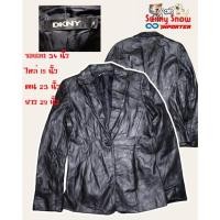 ราคา DKNY เสื้อหนัง แจ็คเก็ต Jacket Blazer หนังแท้ หนังแกะ เสื้อสูท (24015932195)