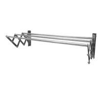 ราคา ราวตากผ้าติดผนังสเตนเลสรุ่นตรง 3 เส้น 80cm/100cm PLIM (5005653818)