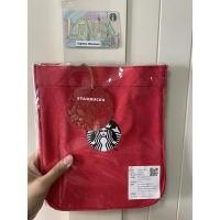 ราคา กระเป๋าผ้า starbucks สีแดงแท้ มือหนึ่ง ยังไม่เคยใช้งานค่ะ (5780732028)