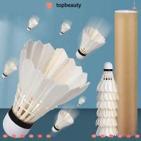 ราคา Topbeauty ลูกขนไก่แบดมินตัน 3/6/12 ชิ้น, ลูกแบดมินตันมืออาชีพสีขาว, การฝึกอบรมทนทานกีฬาแบดมินตันเทรนเนอร์ในครัวเรือน (25683405421)