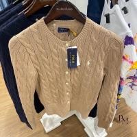 ราคา ของแท้100% Polo ralph lauren cable knit cardigan size M สี Camel ของใหม่ (25292034449)