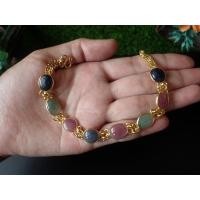 ราคา สร้อยข้อมือหยก ทับทิม นิหร่าพม่า ตัวเรือนชุบทองไมครอน (13691656568)
