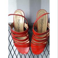 ราคา รองเท้า Yves Saint Laurent ของแท้ สีแดงมือสองสวย สภาพใช้งานราคาถูก (1329165383)