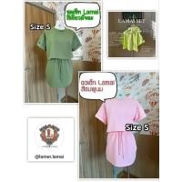 ราคา ชุดเซ็ทเสื้อครอป+กระโปรงซับในกางเกง งานมือหนึ่งแพ็คถุงแบรนด์LAMER LAMAI (17577266609)