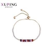 ราคา Original Xuping Drawstring Bracelet 18K Gold Color Colourful Cubic Zircon (4489081582)