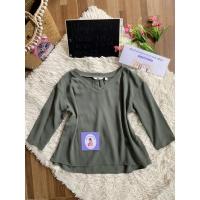 ราคา Uniqlo เสื้อสีเขียวแขนยาวห้าส่วน (16668800517)