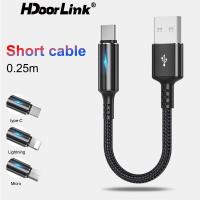 ราคา Hdoolink สายชาร์จ USB Type C แบบสั้น 25 ซม. พร้อมไฟแสดงสถานะ สําหรับ Huawei Android 2.4A (23735275963)