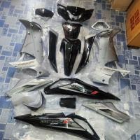 ราคา ชุดสี wave125i รุ่นไฟเลี้ยวบังลม สีดำเทา พร้อมติดลาย ปี2007 สีดำ เฟรมรถ เวฟ125i ยกชุด15ชิ้น (24682891361)