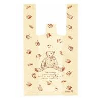 ราคา พร้อมส่ง(S-2)ถุงพลาสติกสีเหลืองครีมพิมพ์ลายตุ๊กตาหมี (3857522942)