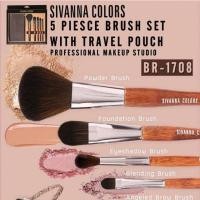 ราคา สิวานนาSIVANNA COLORS - BR1708 5 PIESCE BRUSH SET WITH TRAVEL POUCH (5206782796)