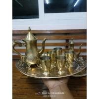 ราคา ชุดกาและแก้วน้ำชาเนื้อทองเหลืองเก่า (19168348862)